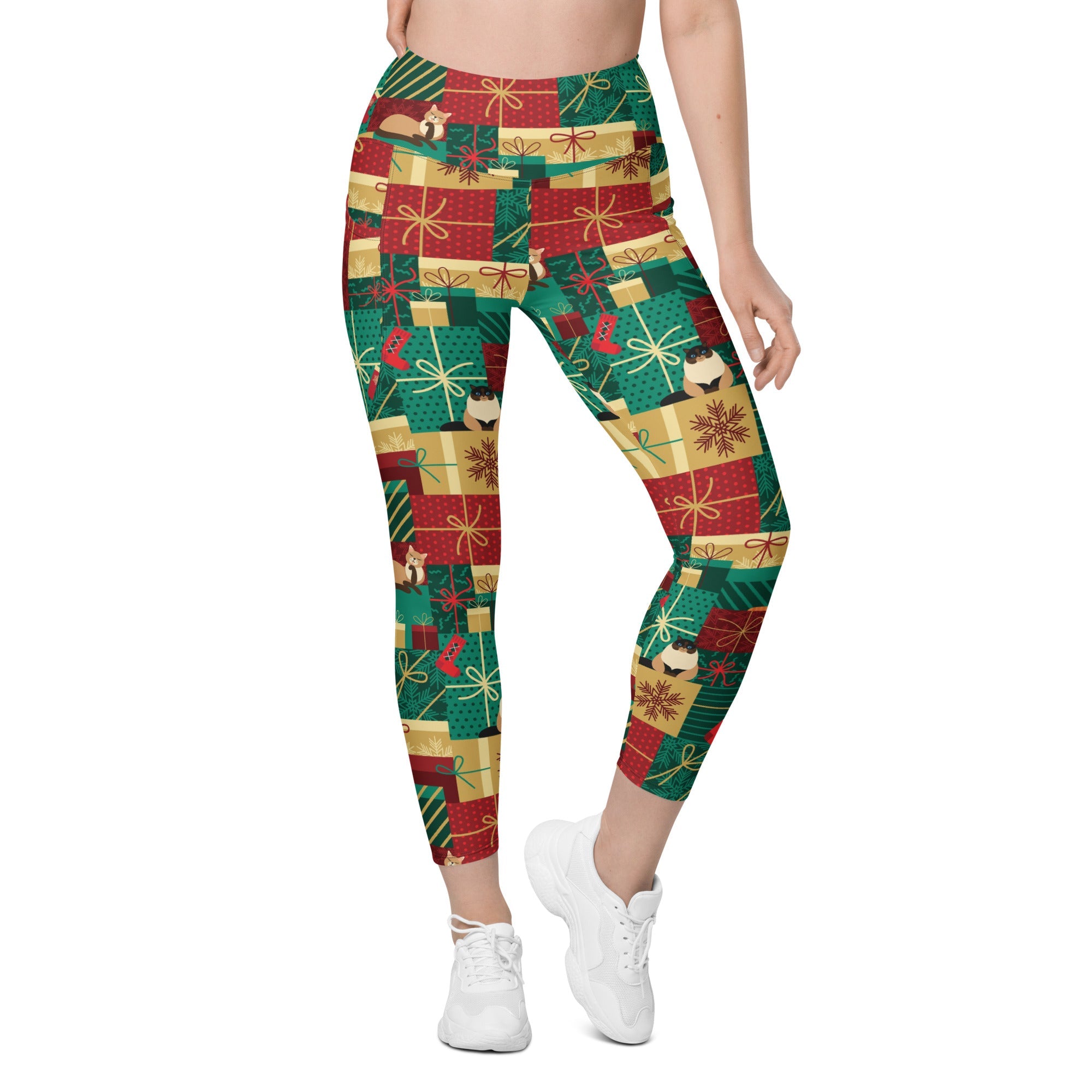 Christmas Presents Leggings With Pockets