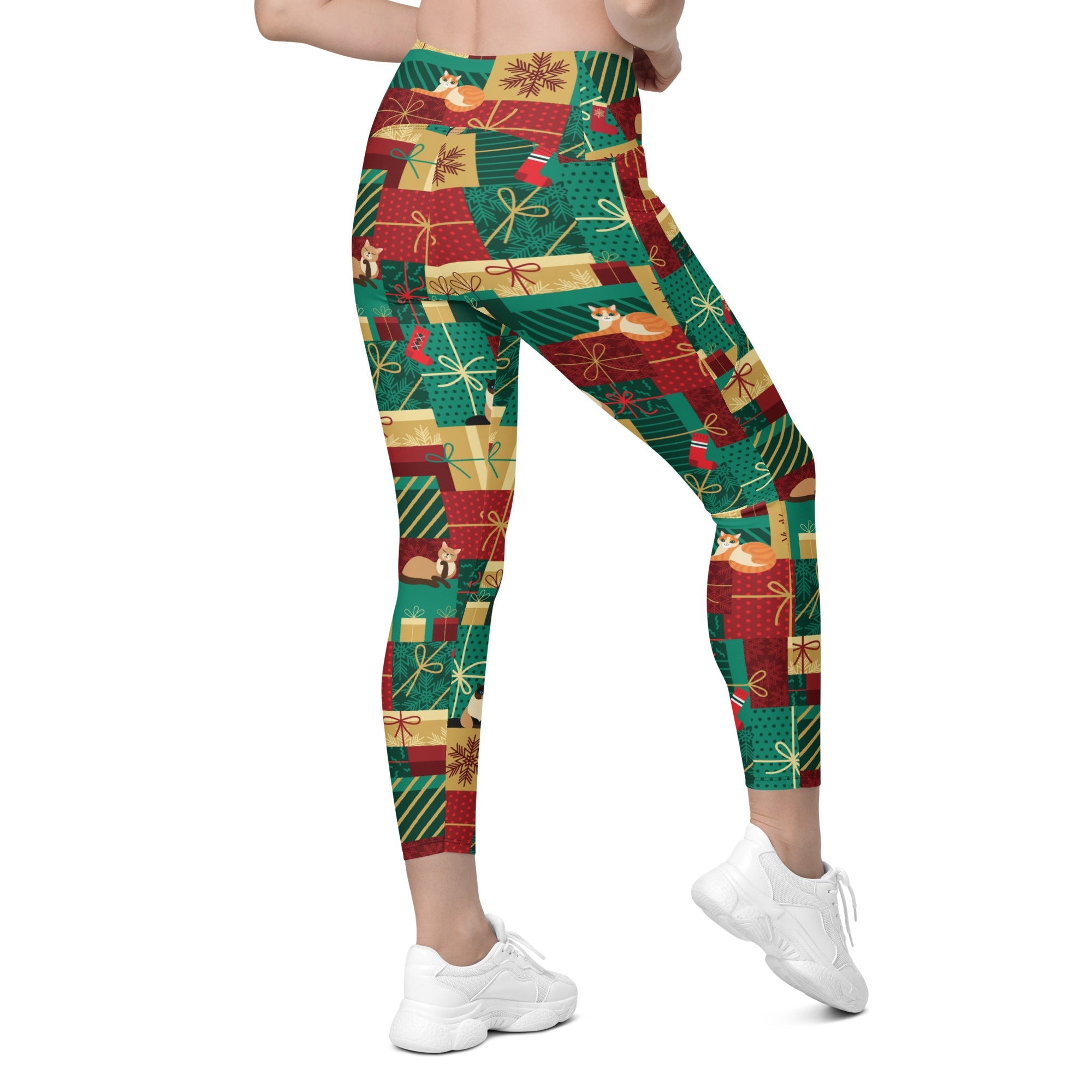 Christmas Presents Leggings With Pockets