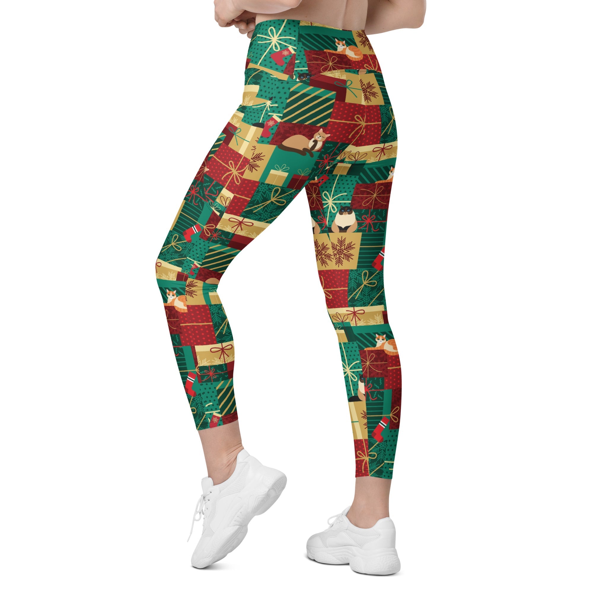 Christmas Presents Leggings With Pockets