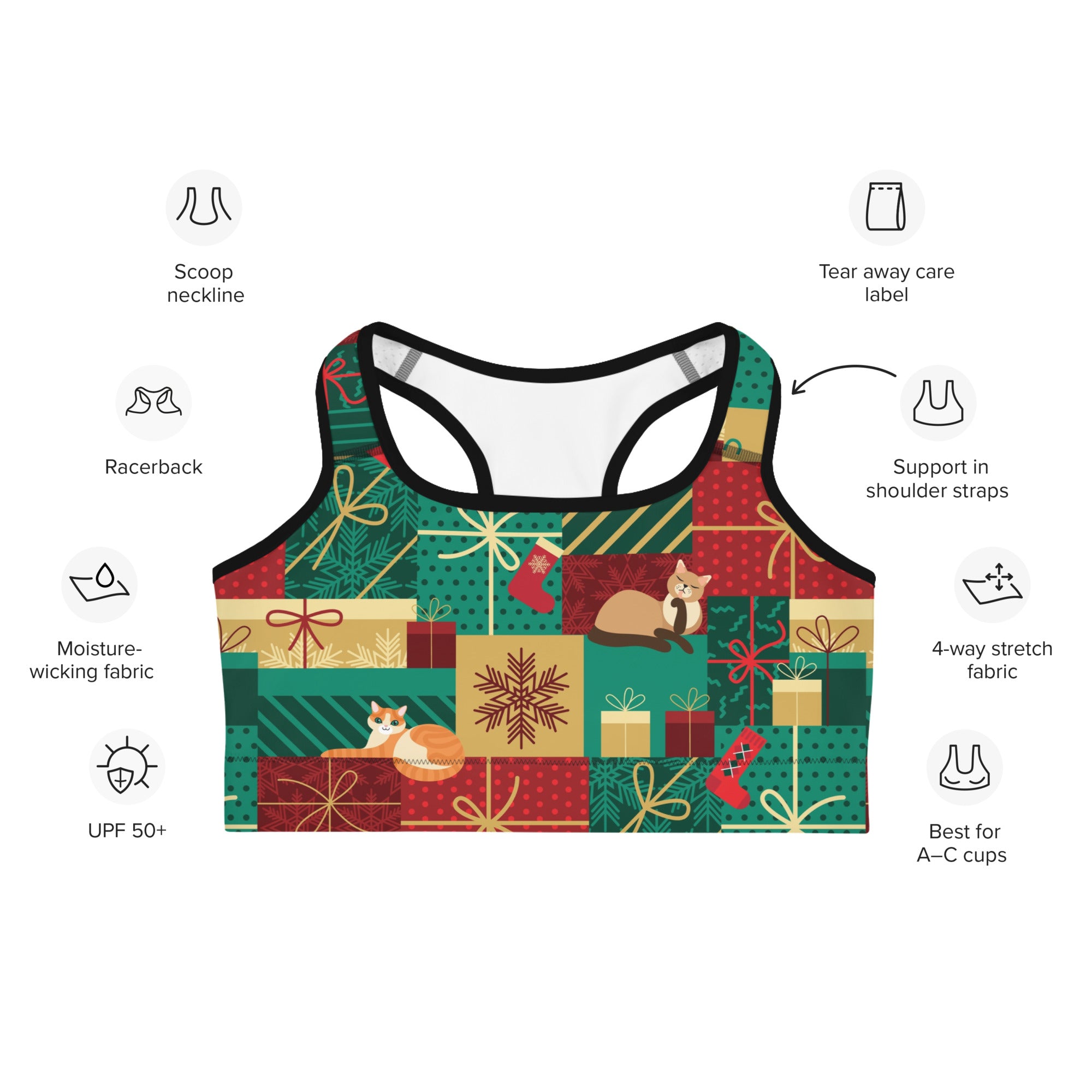 Christmas Presents Sports Bra