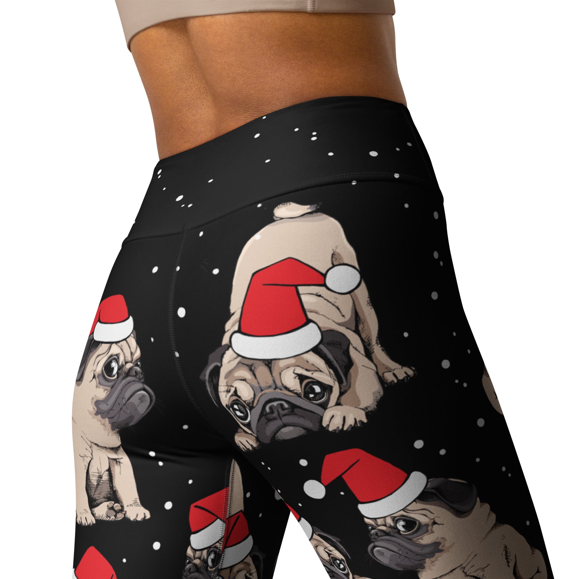 Christmas Pugs Yoga Leggings