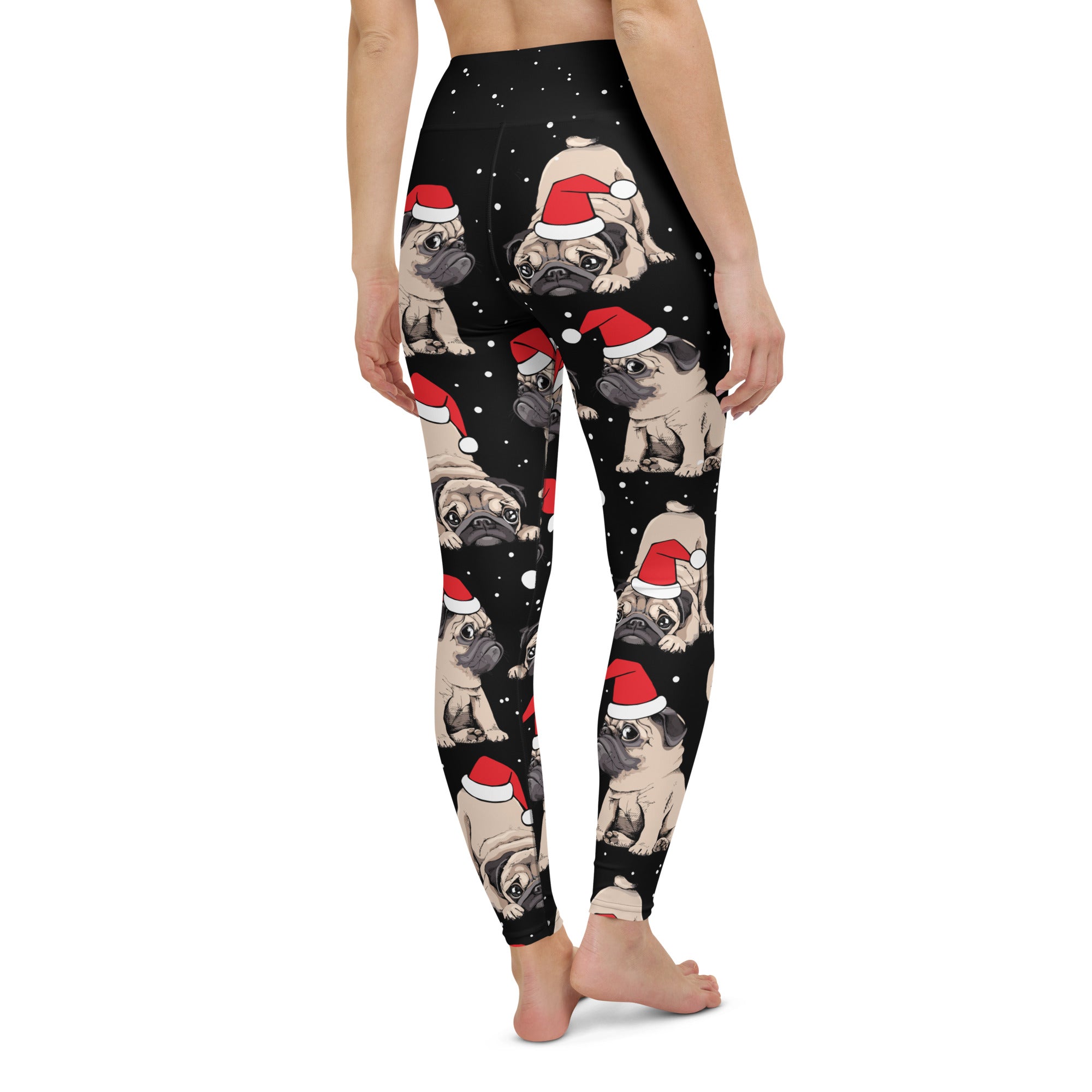 Christmas Pugs Yoga Leggings