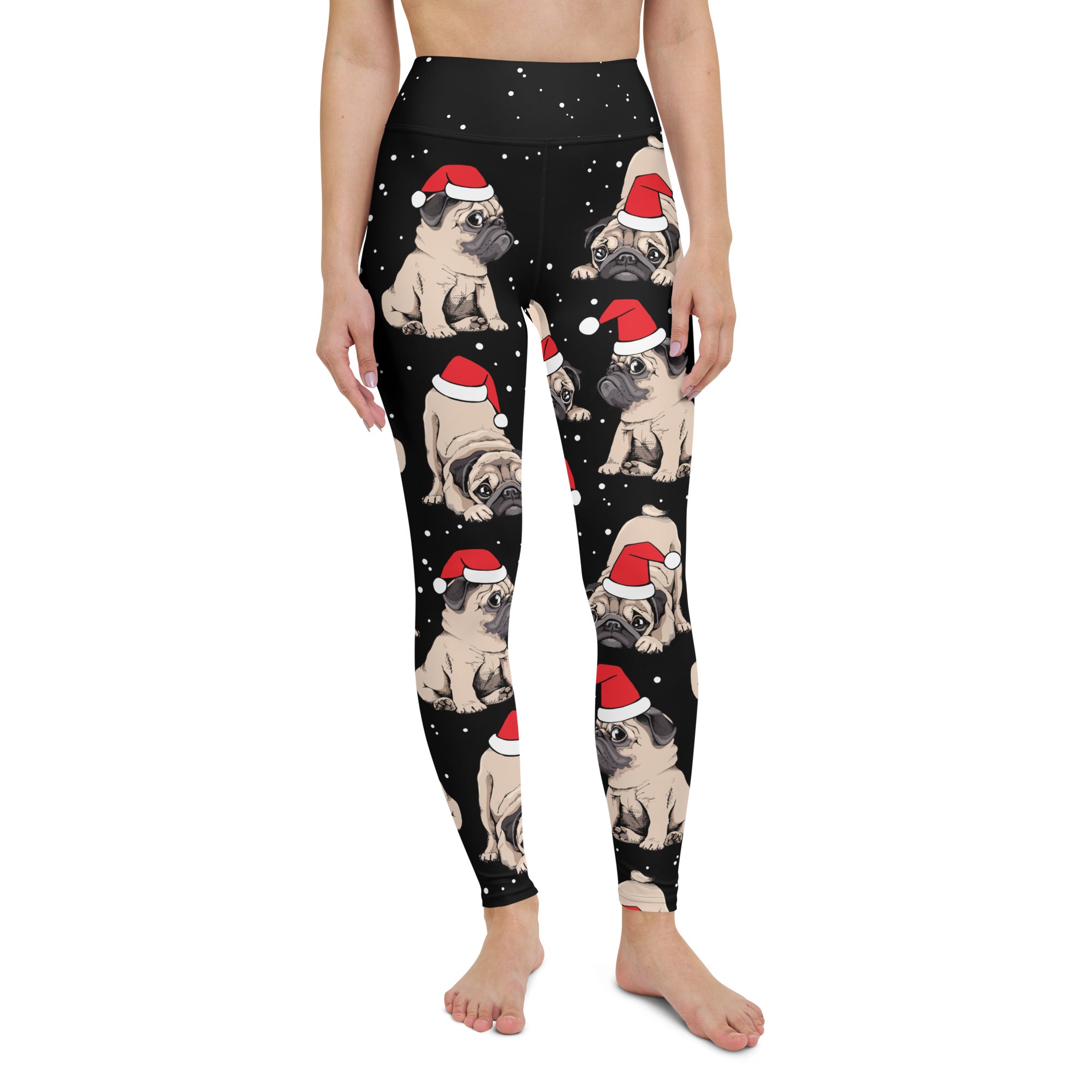 Christmas Pugs Yoga Leggings