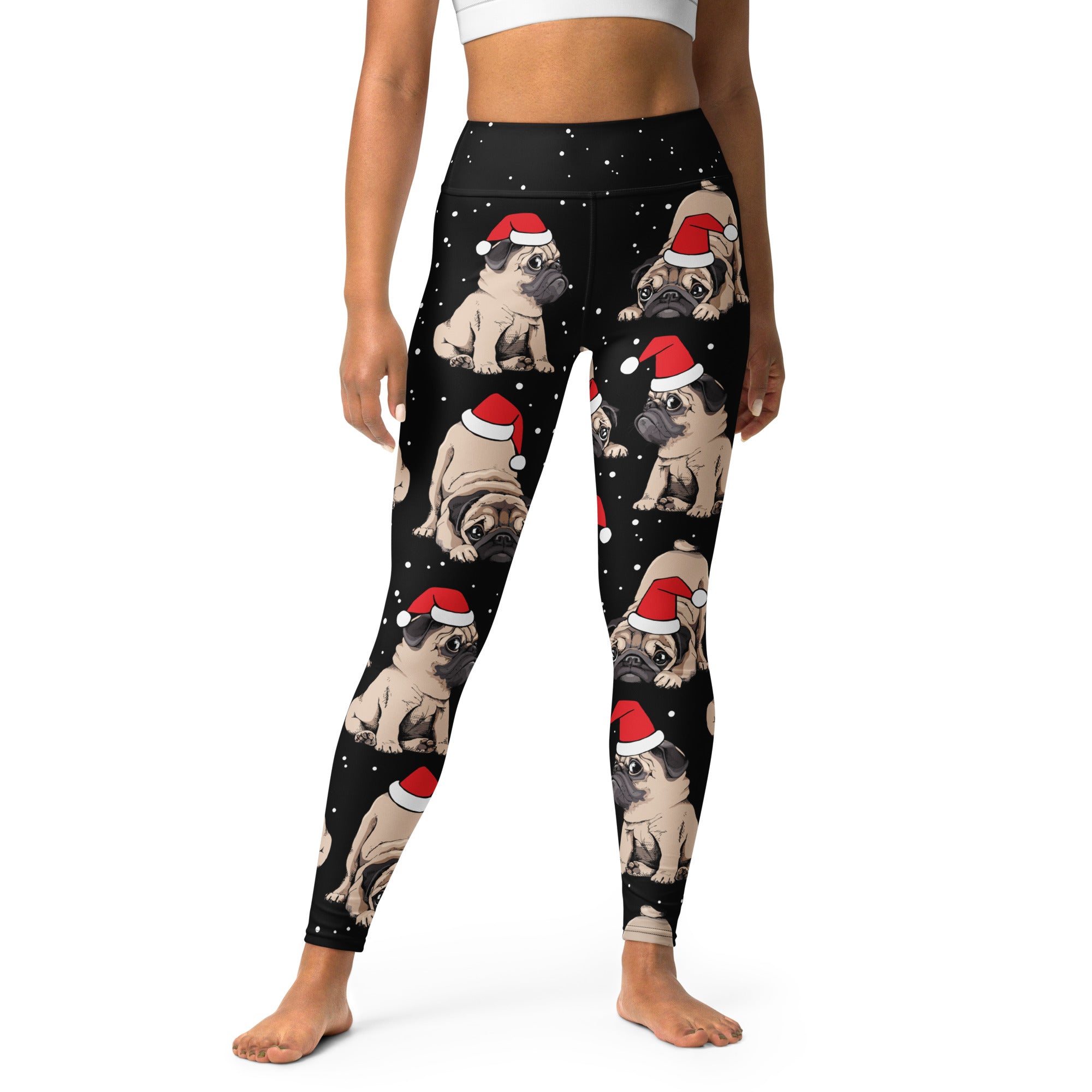 Christmas Pugs Yoga Leggings