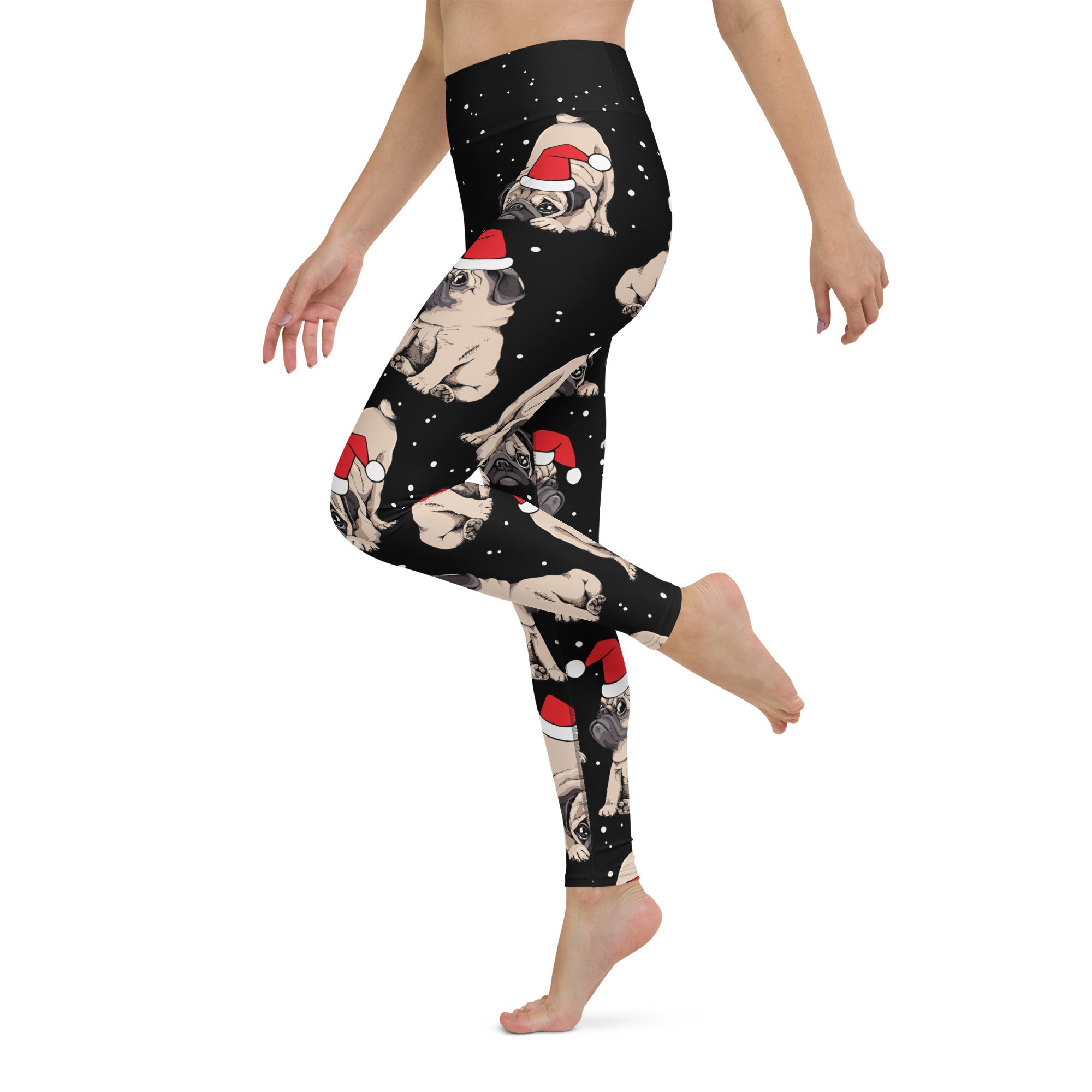 Christmas Pugs Yoga Leggings