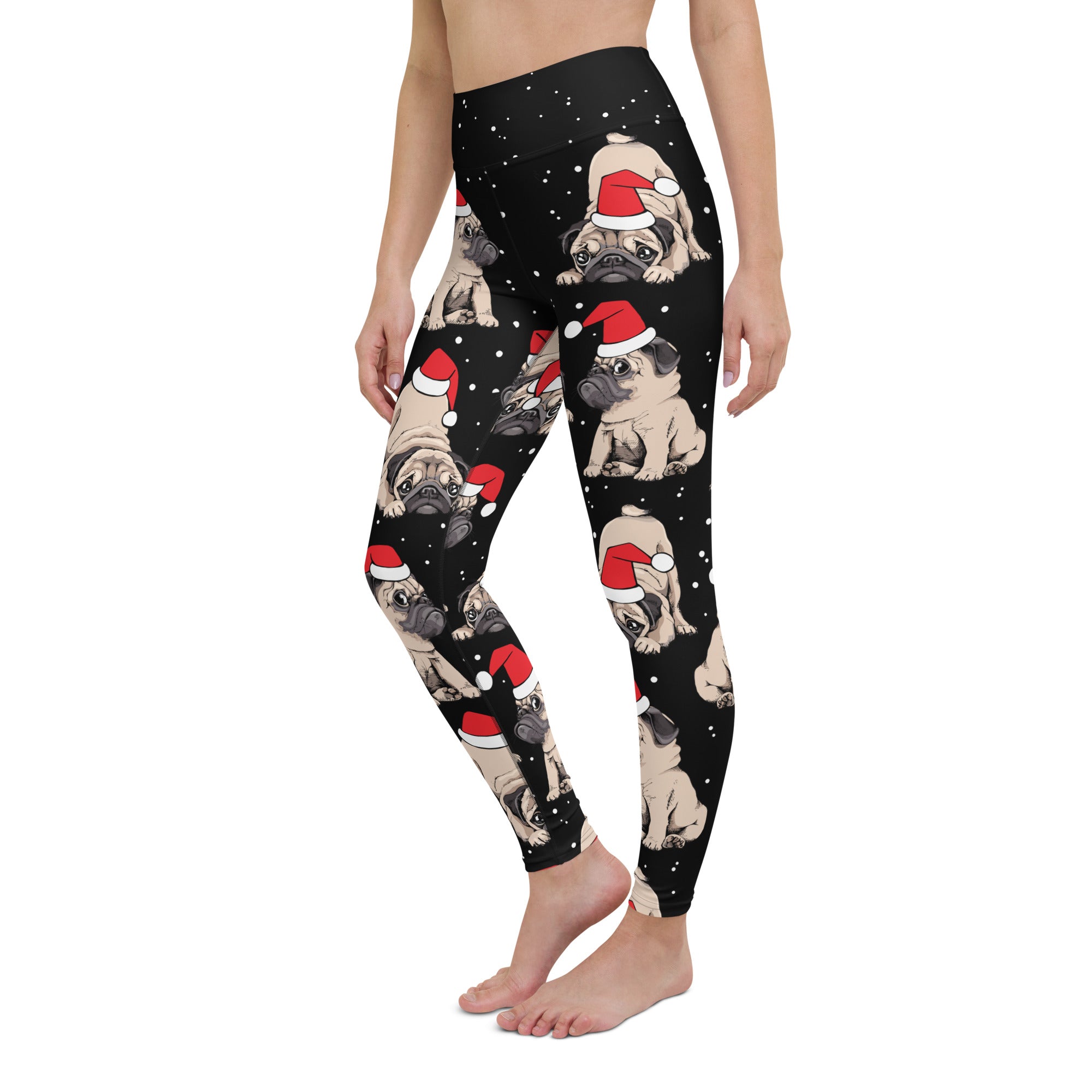 Christmas Pugs Yoga Leggings