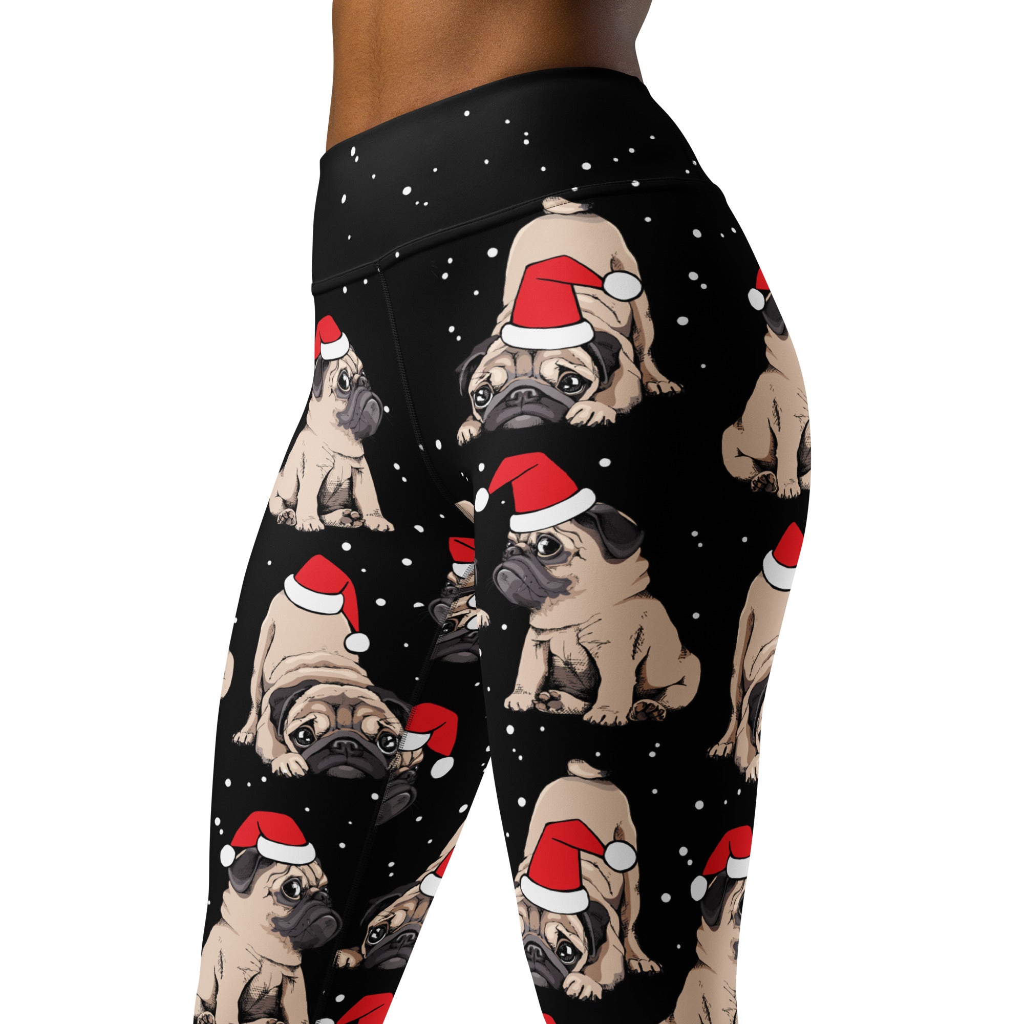 Christmas Pugs Yoga Leggings