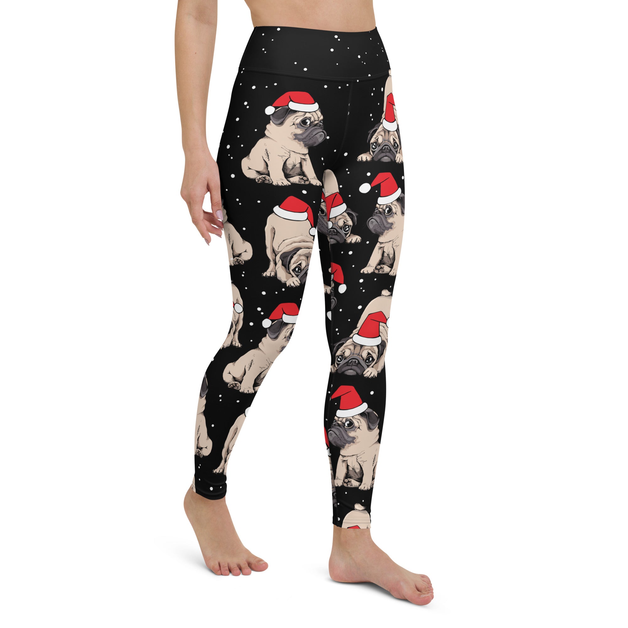 Christmas Pugs Yoga Leggings