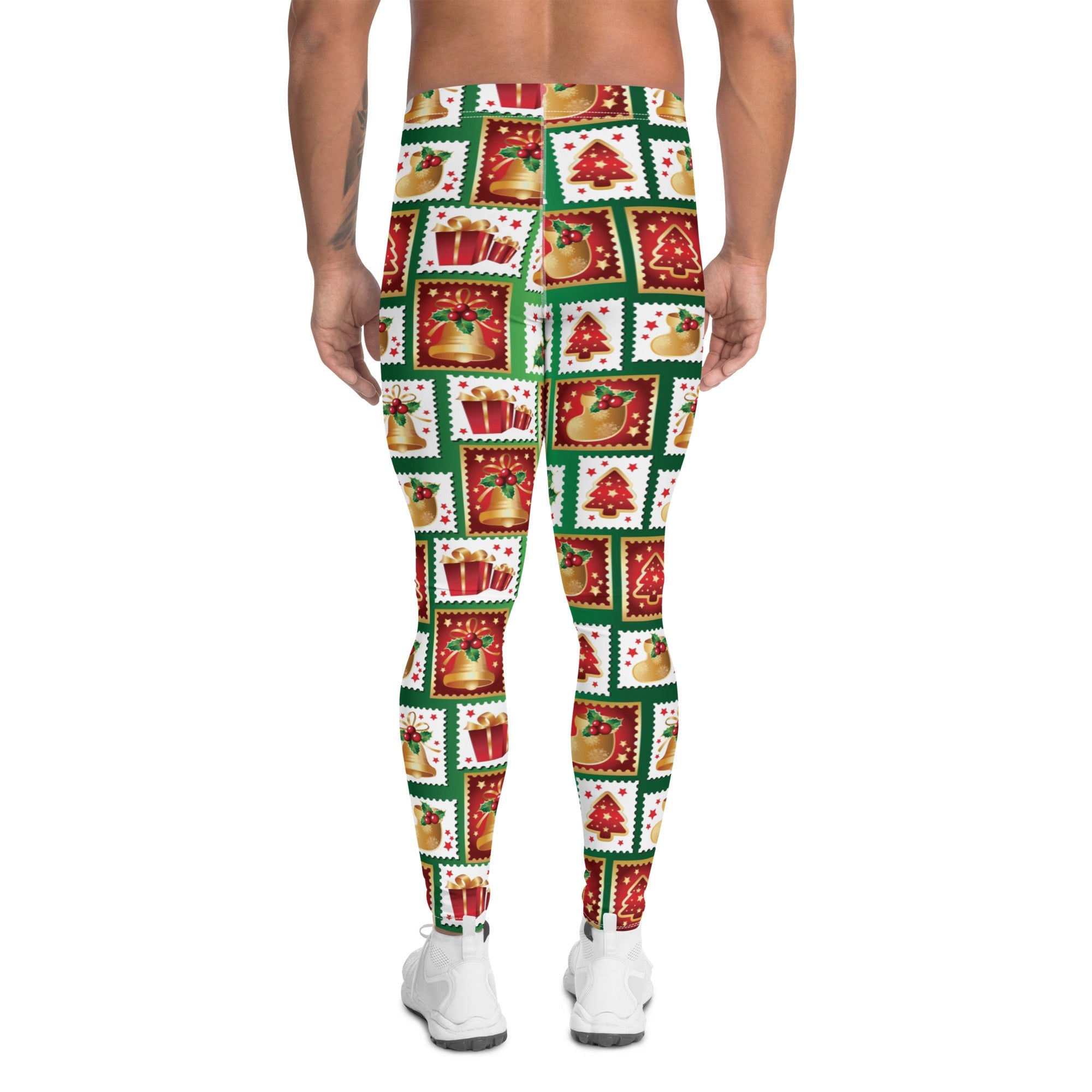 Christmas Stamps Men's Leggings