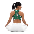 Christmassy Flamingos Sports Bra