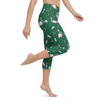 Christmassy Flamingos Yoga Capris