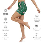 Christmassy Flamingos Yoga Shorts