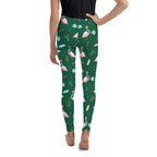 Christmassy Flamingos Youth Leggings