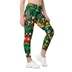 Cinco de Mayo Crossover Leggings With Pockets