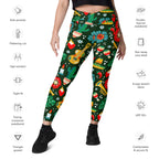Cinco de Mayo Crossover Leggings With Pockets