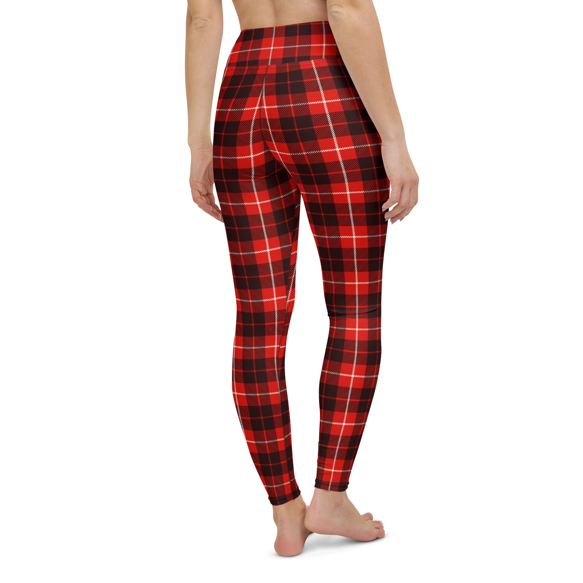 Classic Red Tartan Yoga Leggings