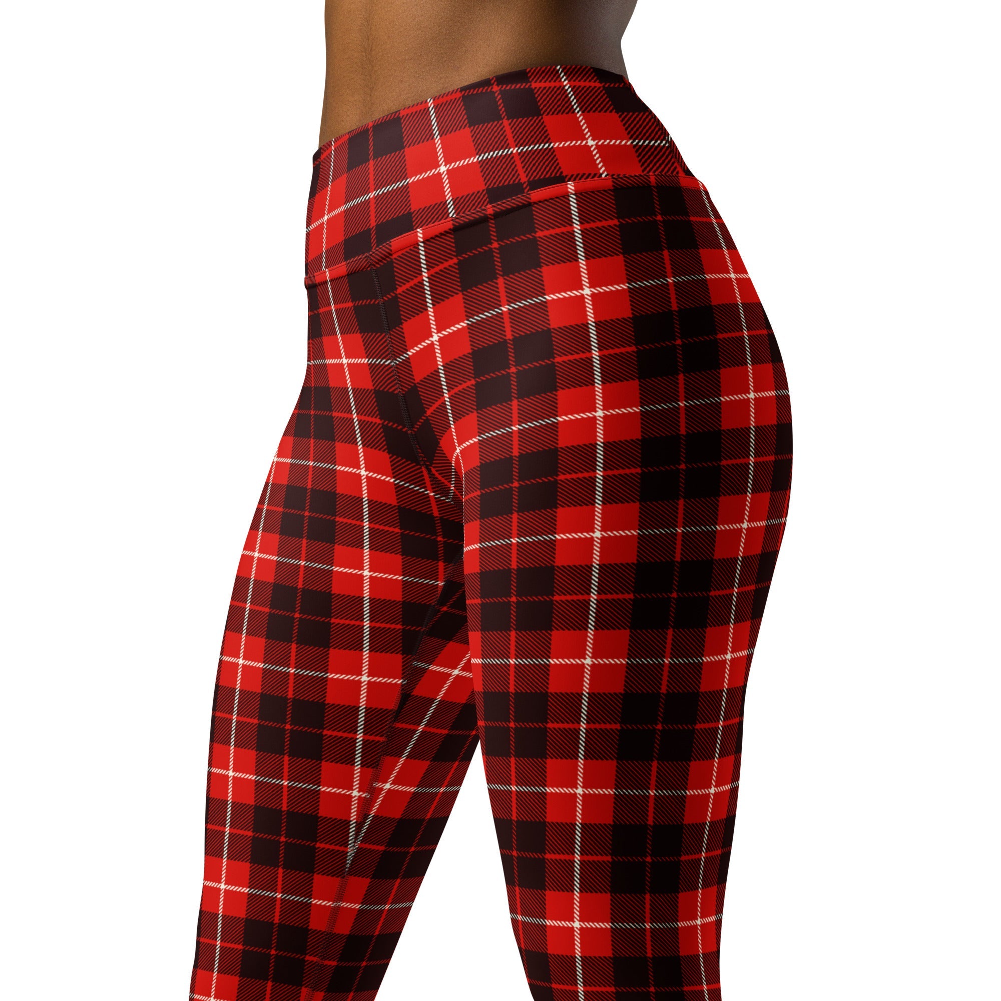 Classic Red Tartan Yoga Leggings