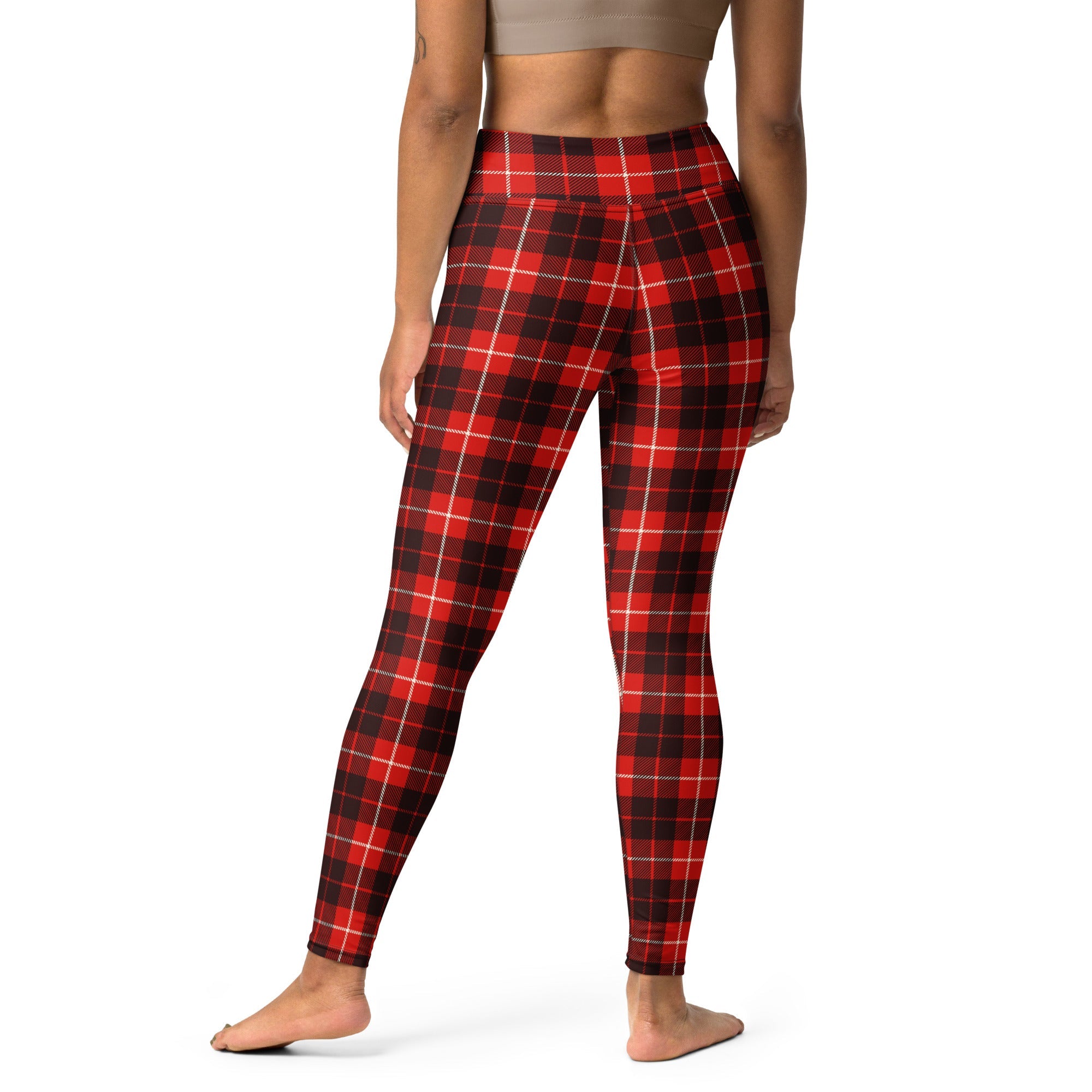 Classic Red Tartan Yoga Leggings