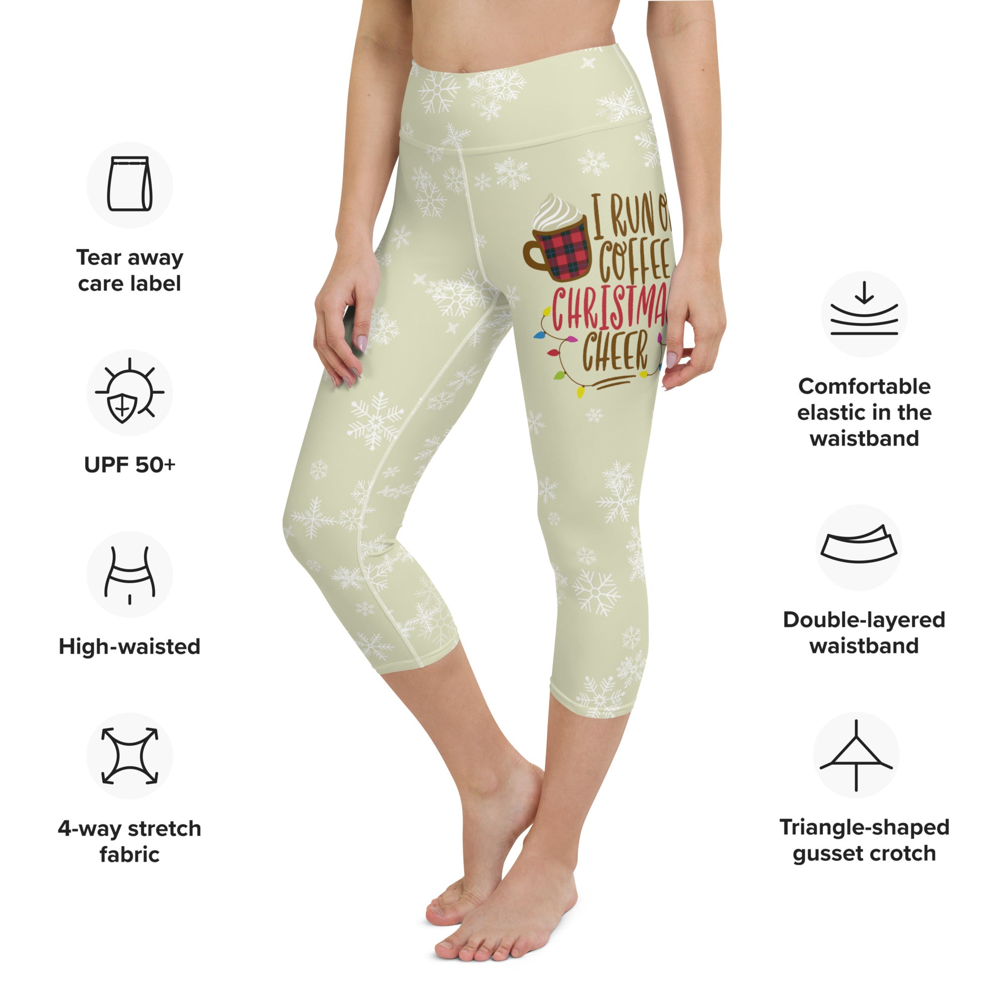 Coffee & Christmas Cheer Yoga Capris