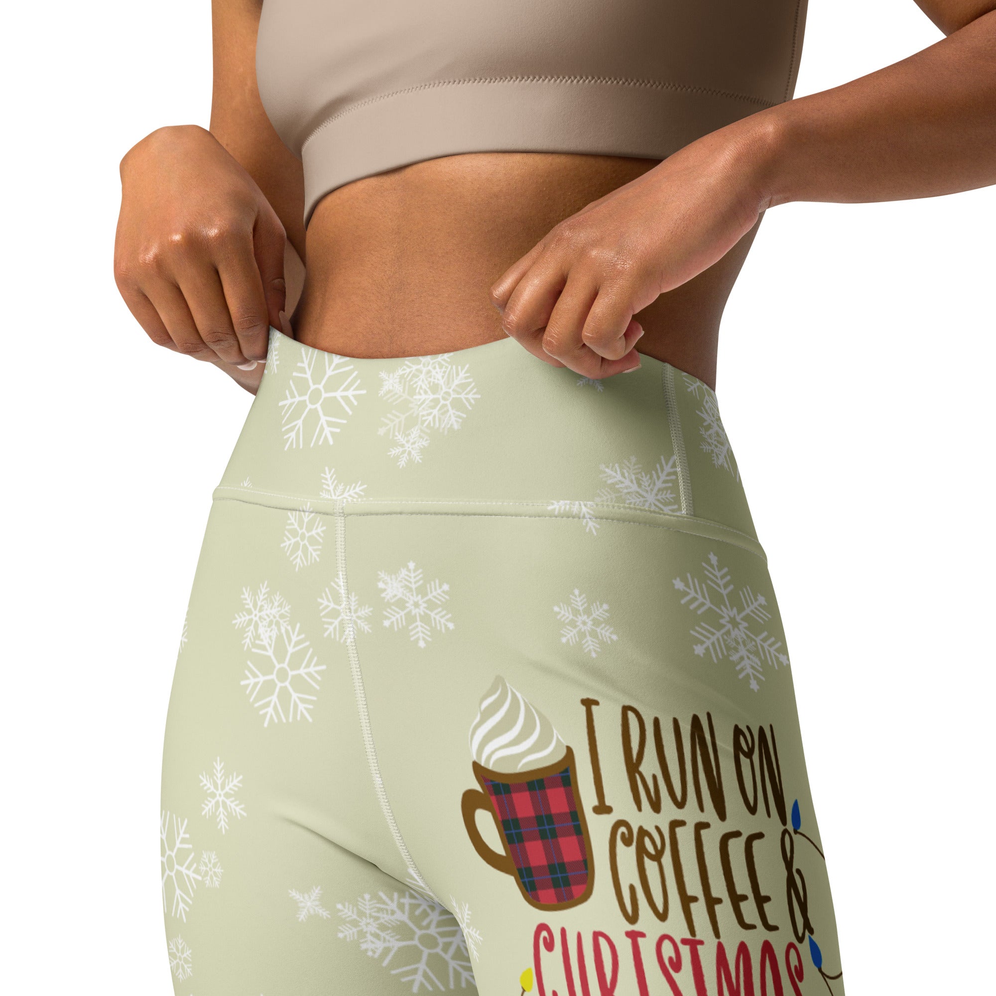 Coffee & Christmas Cheer Yoga Leggings