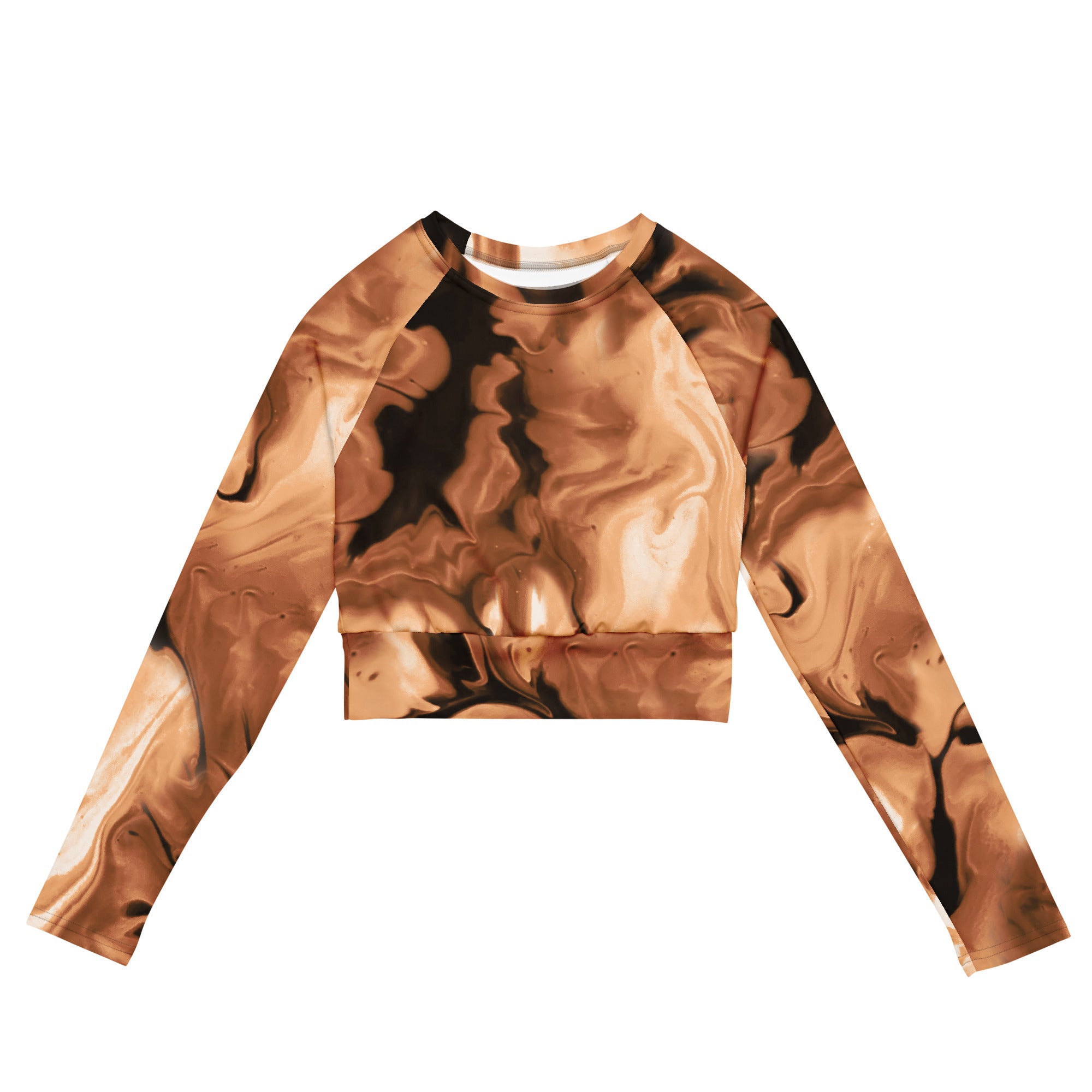 Coffee Essence Recycled Long-sleeve Crop Top