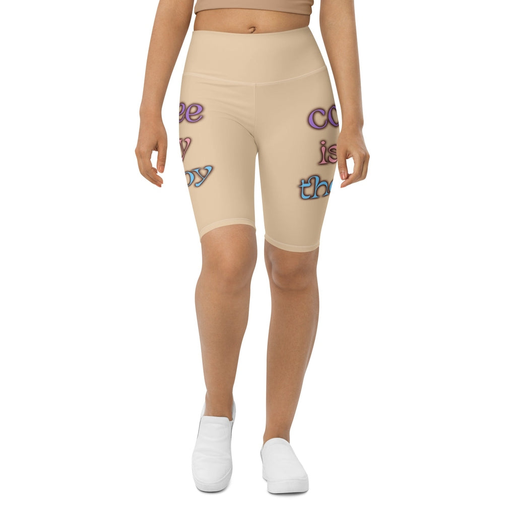 Coffee Is My Therapy Biker Shorts