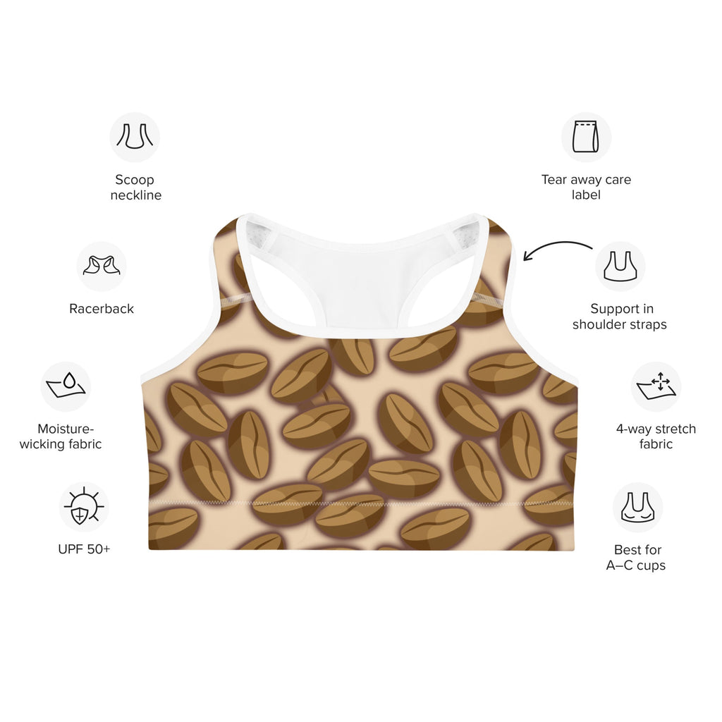 Coffee Is My Therapy Sports Bra
