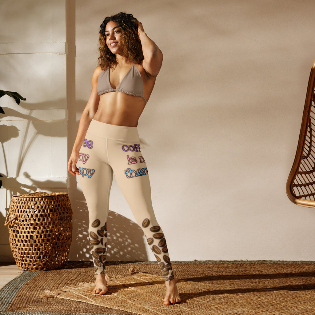 Coffee Is My Therapy Yoga Leggings