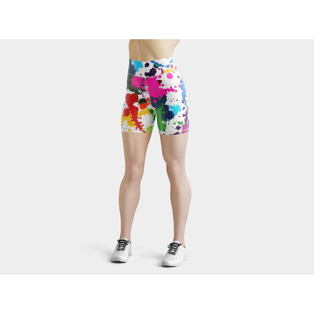 Color Splash Yoga Shorts