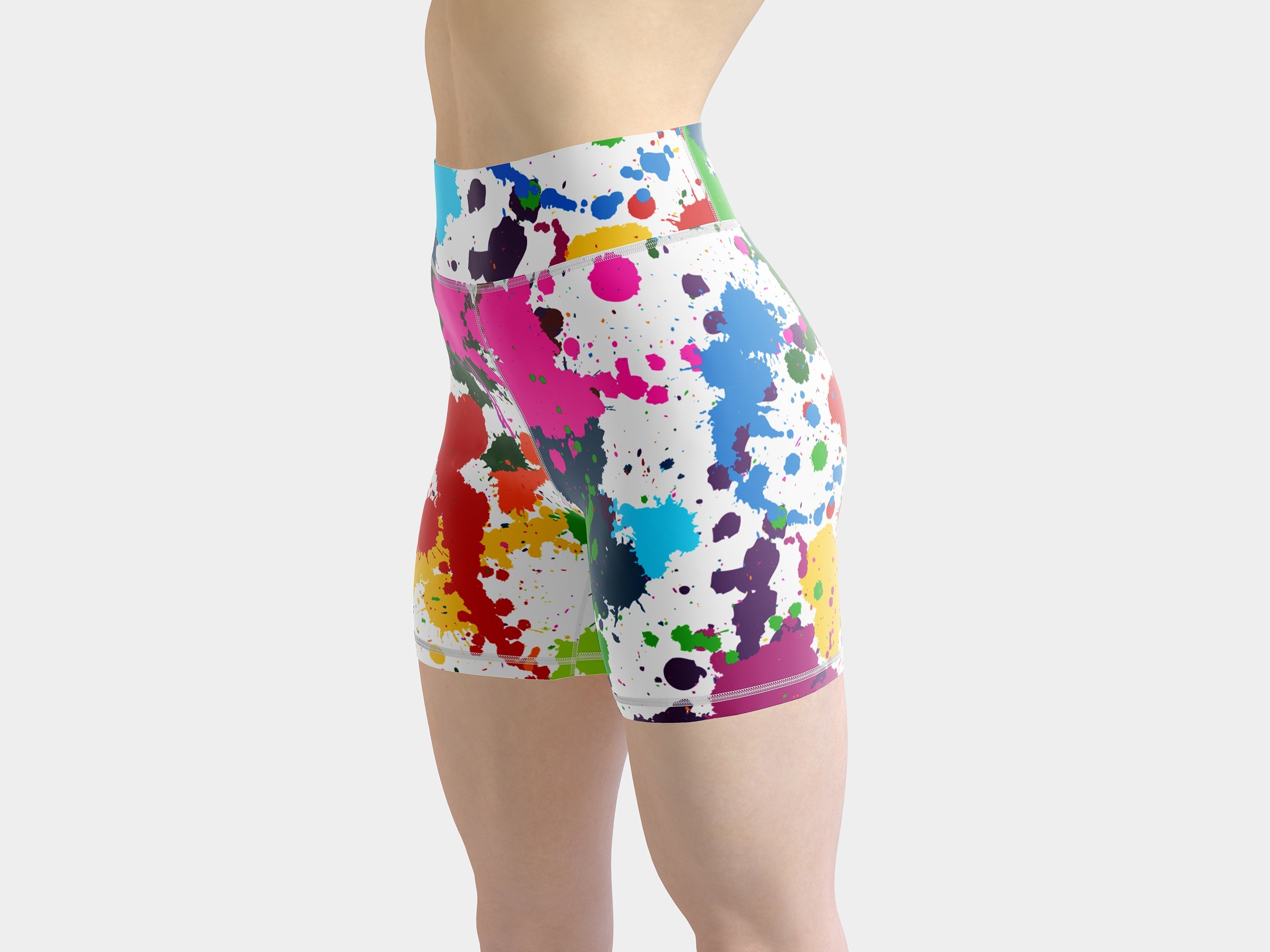 Color Splash Yoga Shorts