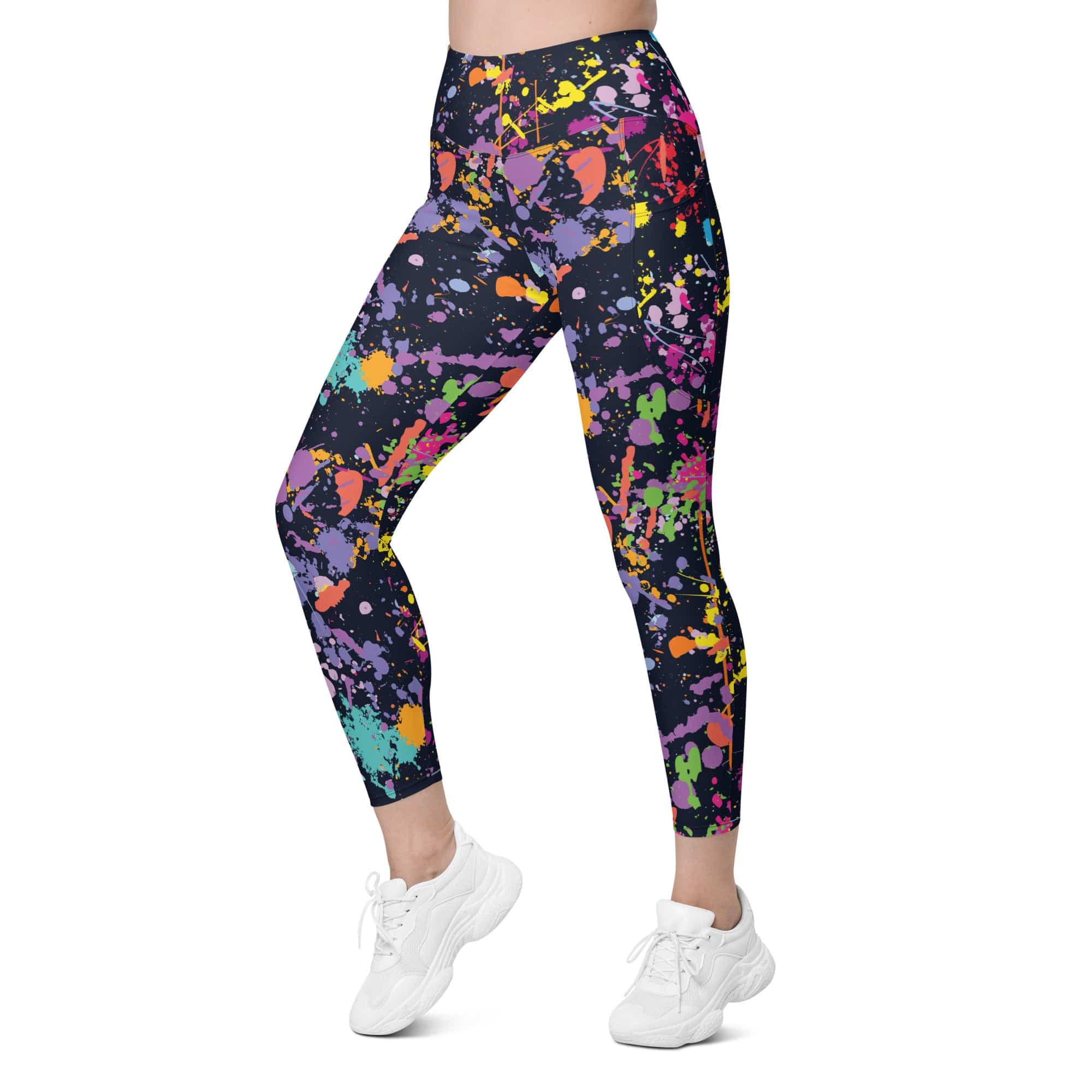 Colorful Abstract Leggings With Pockets