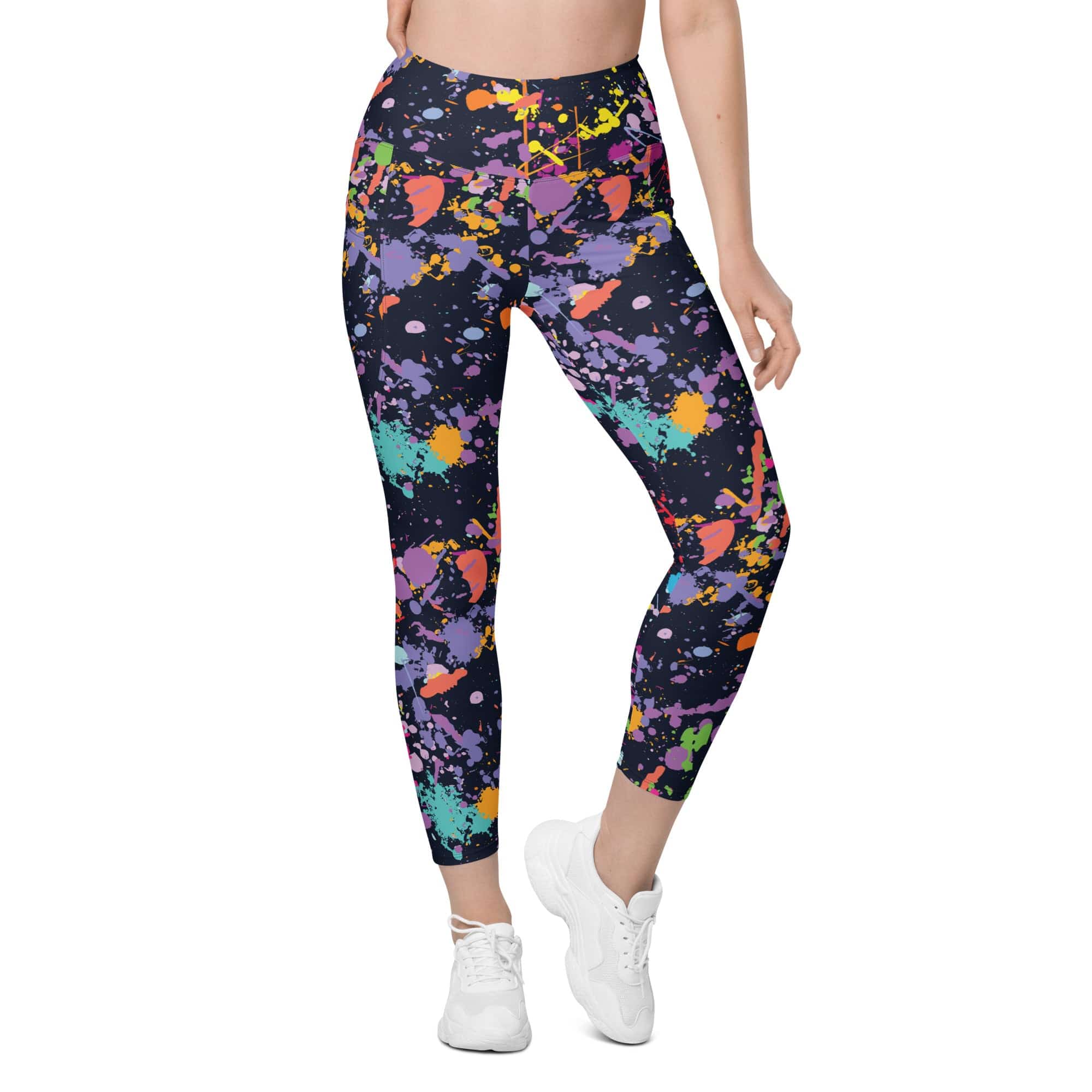 Colorful Abstract Leggings With Pockets