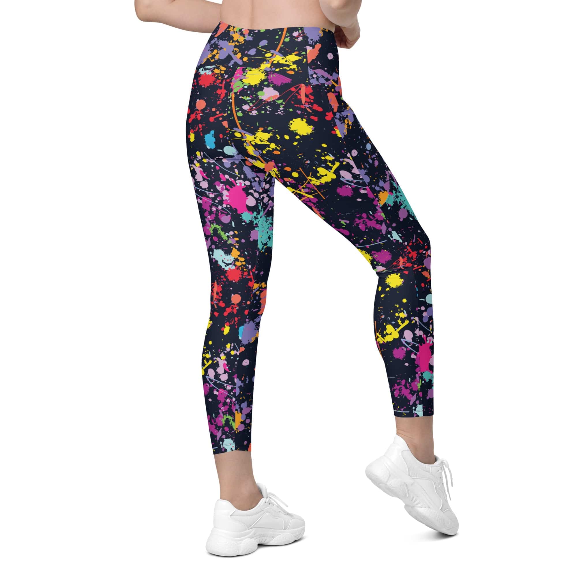 Colorful Abstract Leggings With Pockets