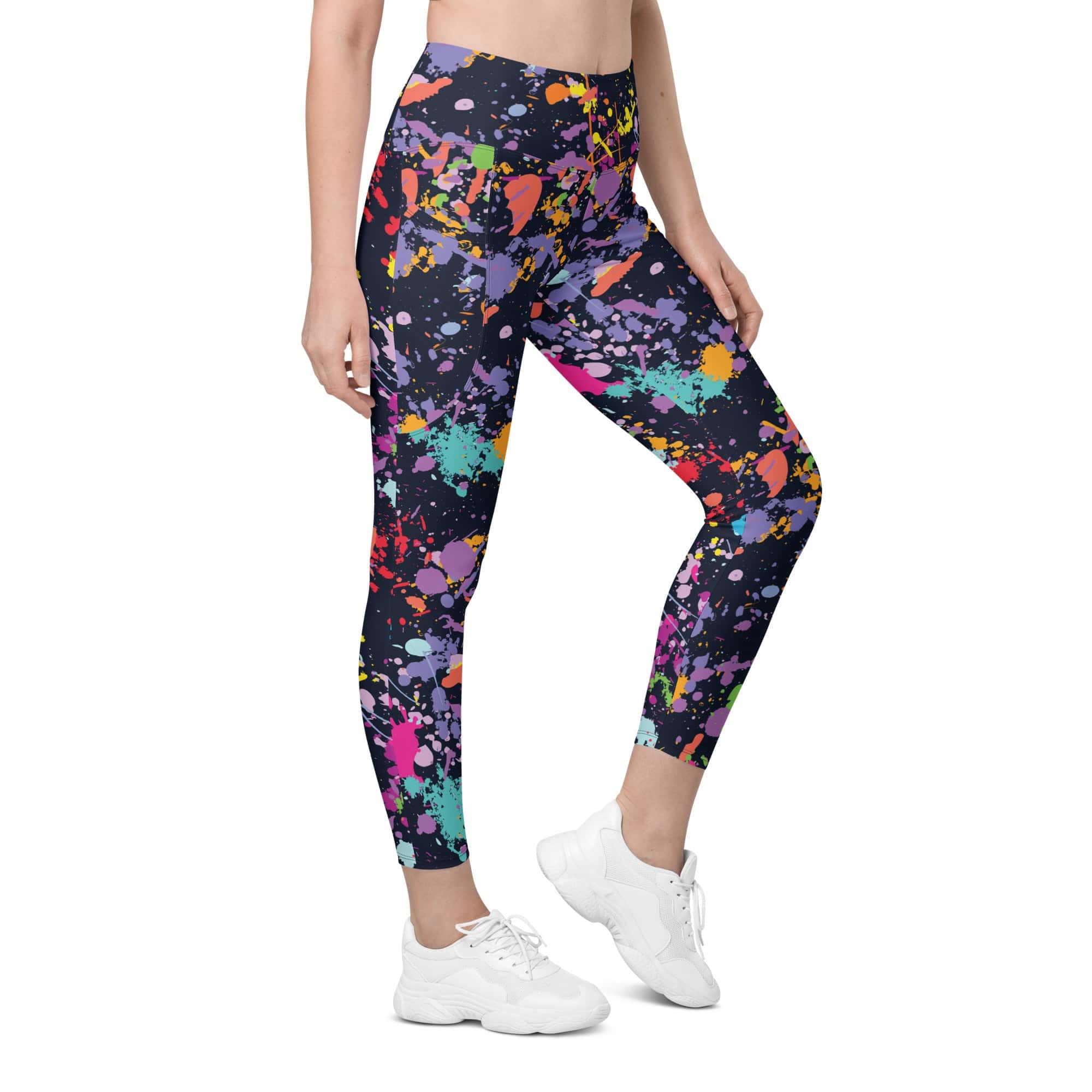 Colorful Abstract Leggings With Pockets