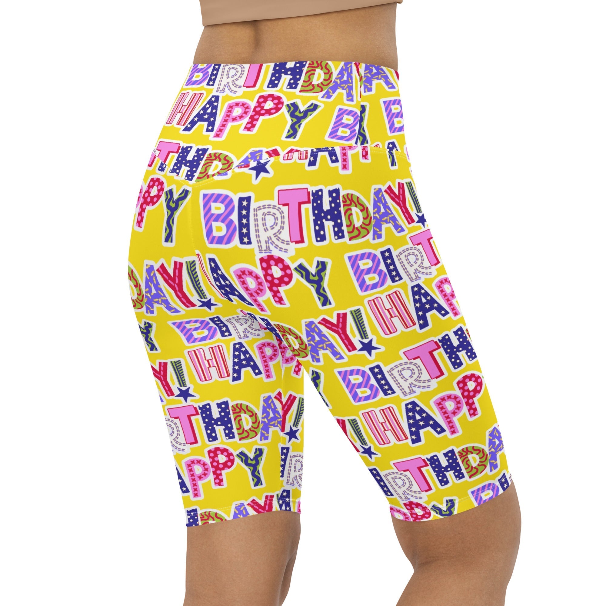 Colorful Birthday Biker Shorts