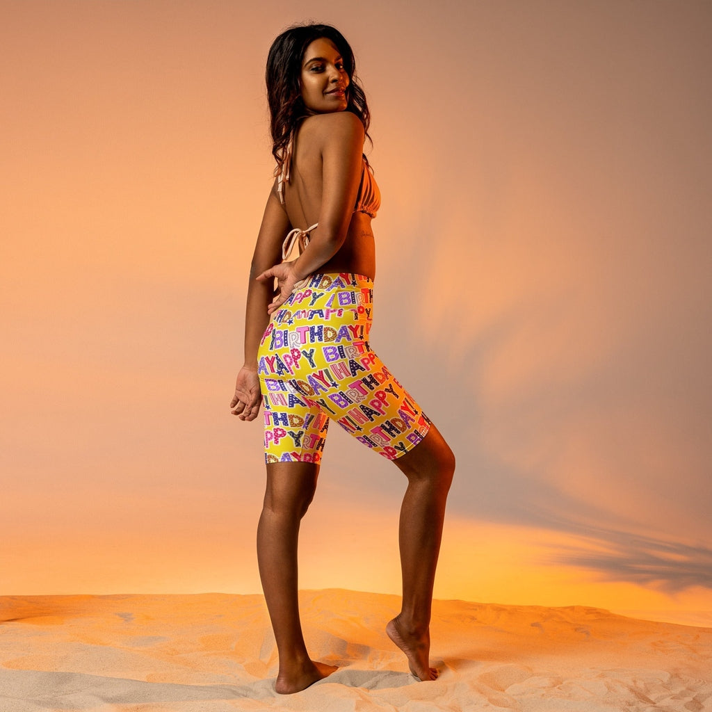 Colorful Birthday Biker Shorts