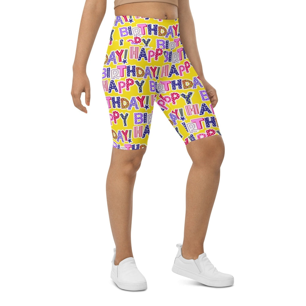 Colorful Birthday Biker Shorts