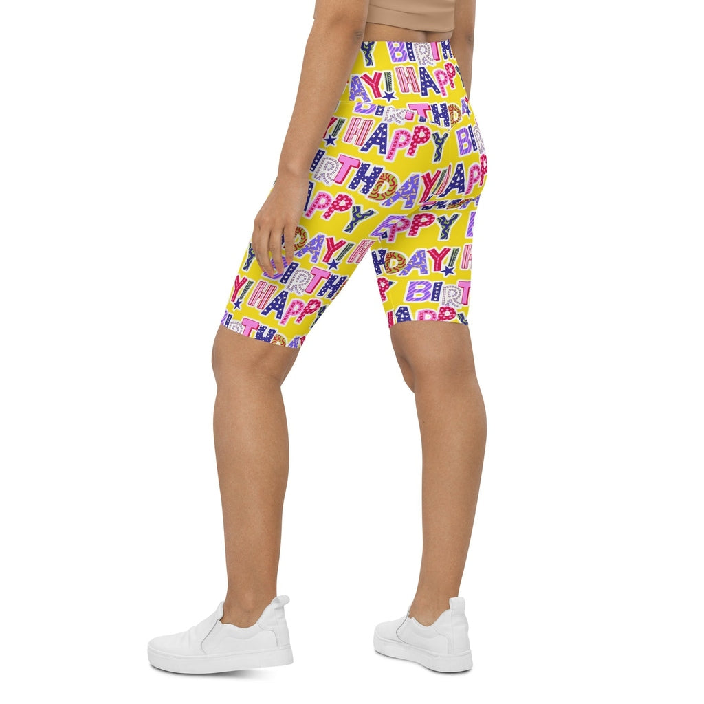 Colorful Birthday Biker Shorts