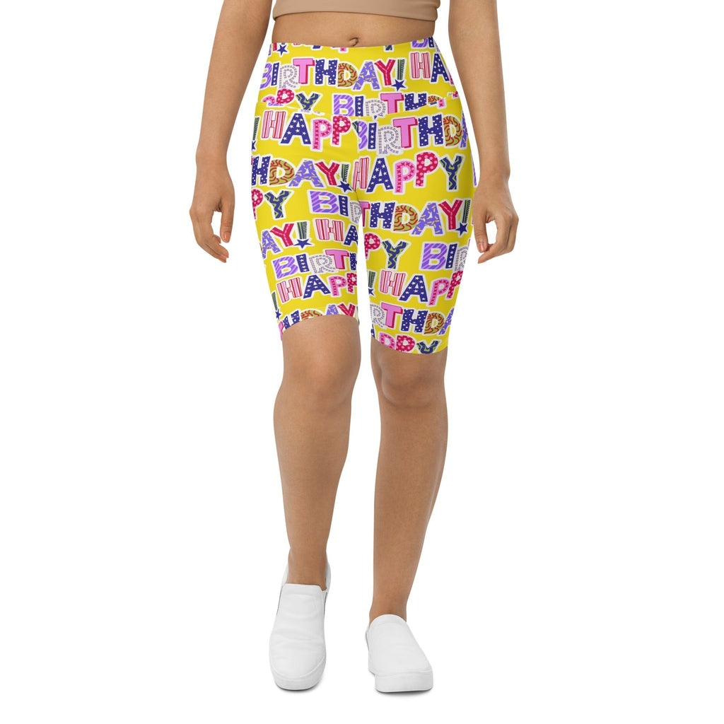 Colorful Birthday Biker Shorts