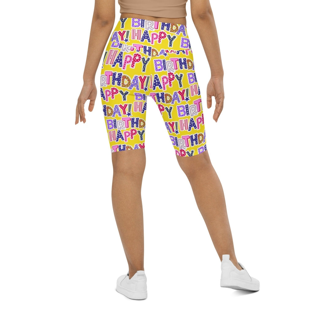 Colorful Birthday Biker Shorts
