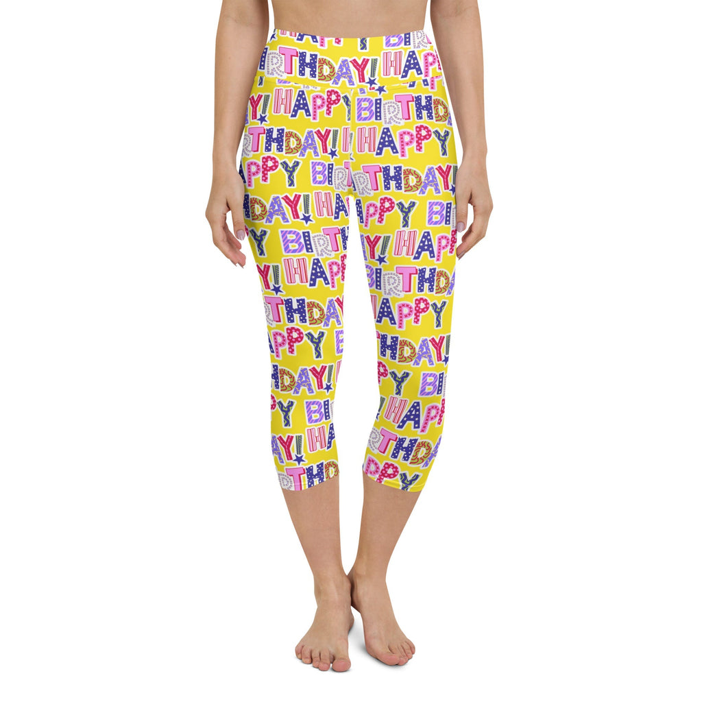 Colorful Birthday Yoga Capris