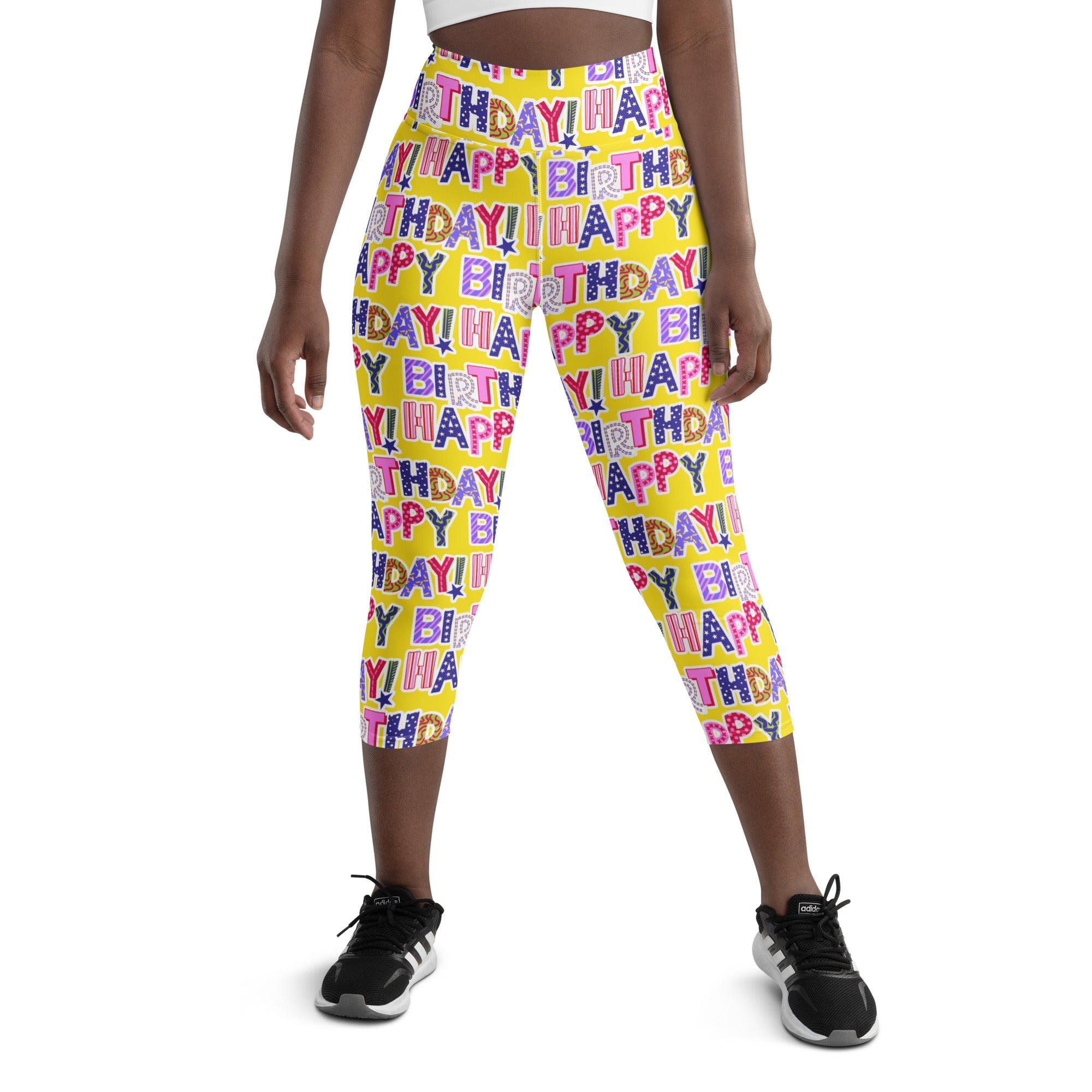 Colorful Birthday Yoga Capris