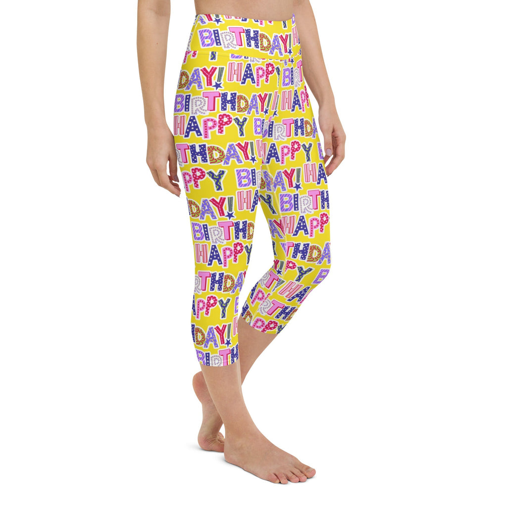 Colorful Birthday Yoga Capris