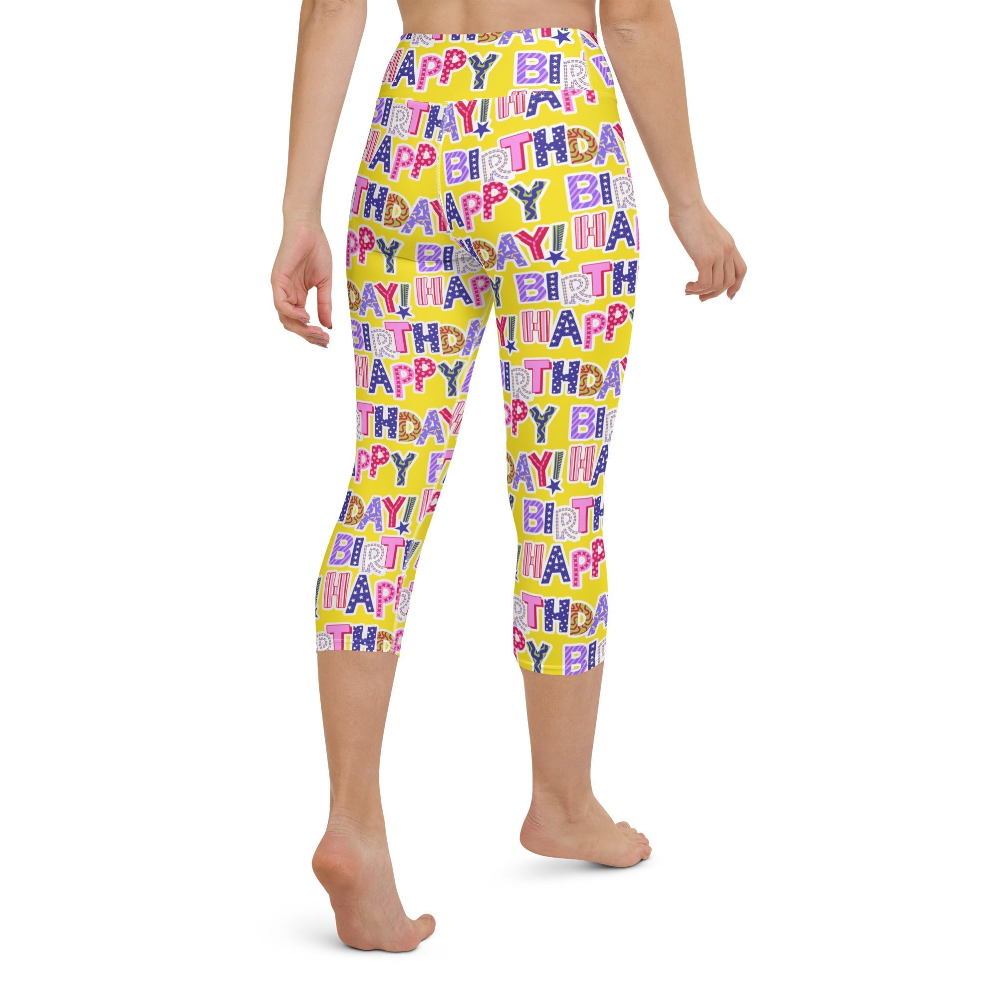 Colorful Birthday Yoga Capris