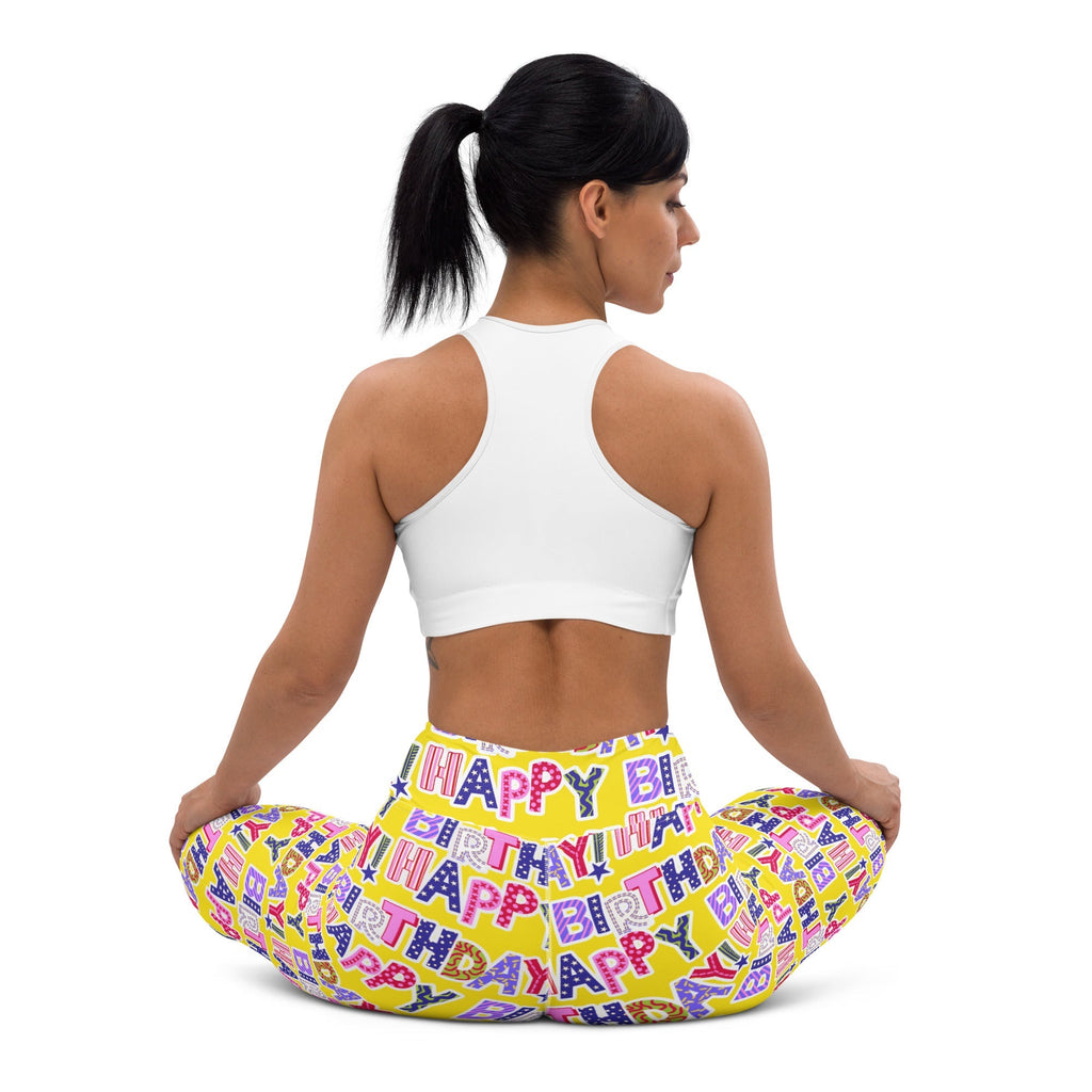 Colorful Birthday Yoga Leggings