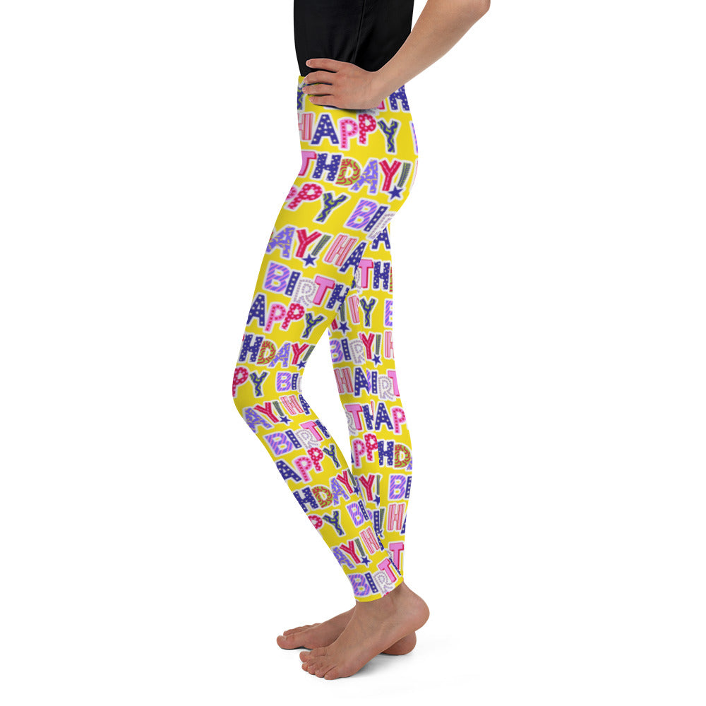 Colorful Birthday Youth Leggings