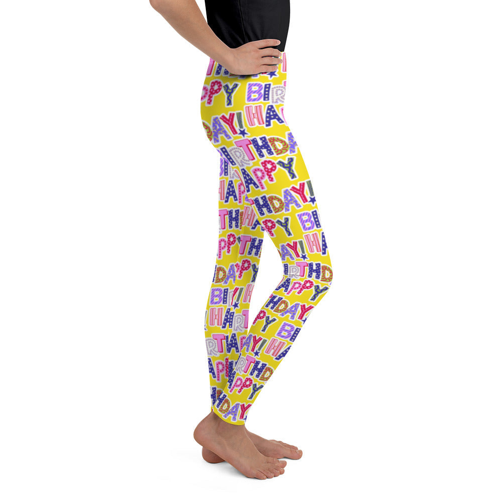 Colorful Birthday Youth Leggings
