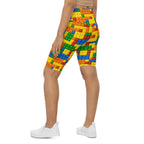 Colorful Blocks Biker Shorts