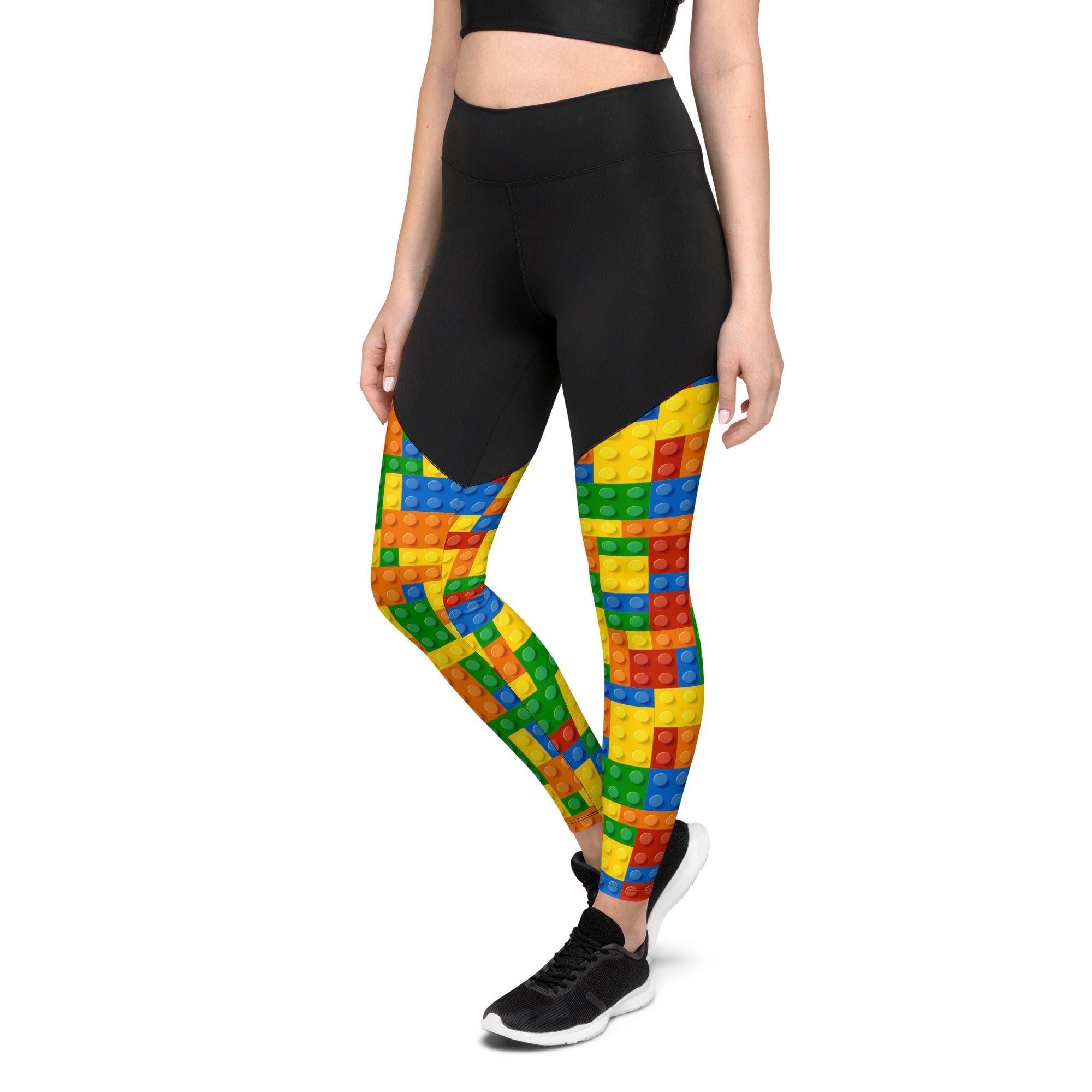 Colorful Blocks Compression Leggings