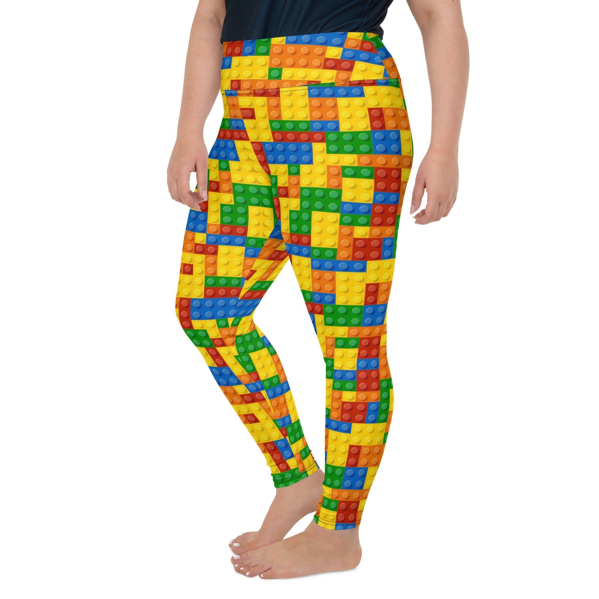 Colorful Blocks Plus Size Leggings